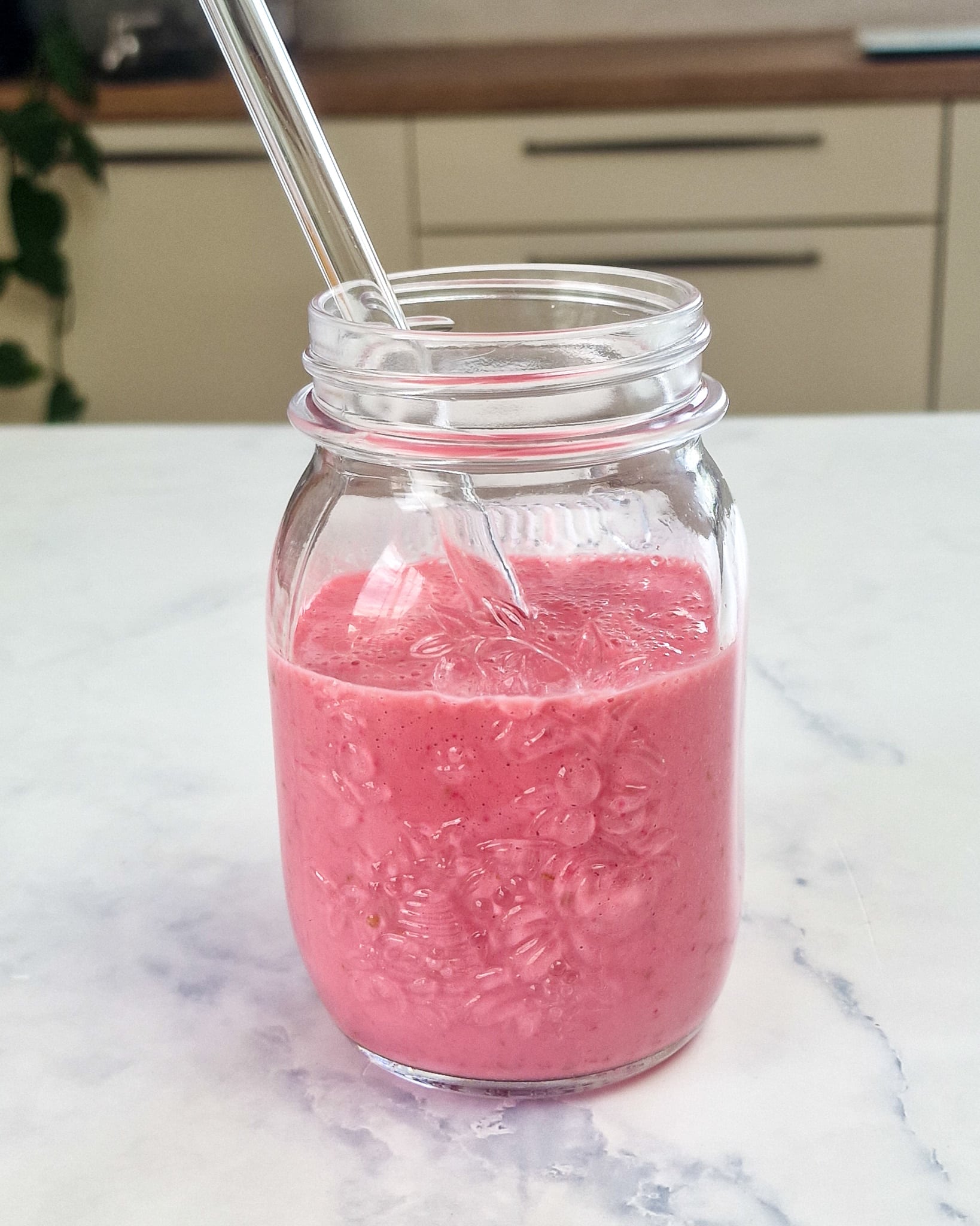 High Protein Himbeer Smoothie