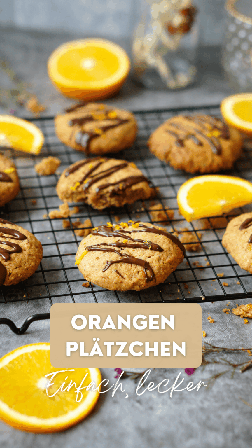 Orangen Plätzchen mit Schokolade - vegan