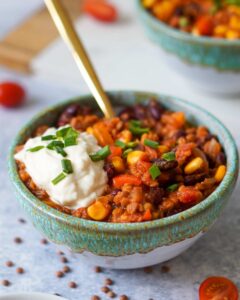 Chili sin carne vegan mit Linsen|Veganes Chili sin Carne|Chili sin Carne mit Linsen