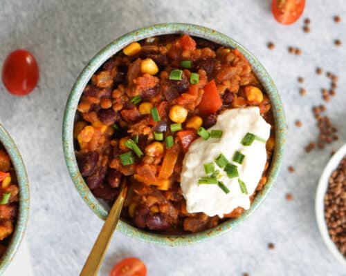 Chili sin Carne mit Linsen | vegan