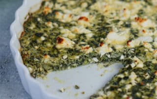 Spinat Quiche low carb ohne Boden - kalorienarm, keto
