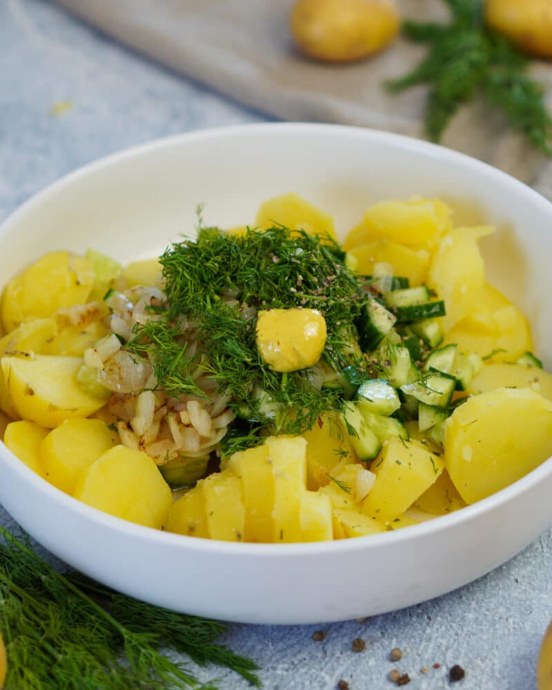 Kartoffelsalat mit Essig &amp; Öl