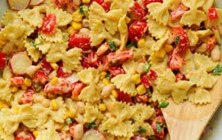 Gesunder Nudelsalat mit viel Protein | vegan