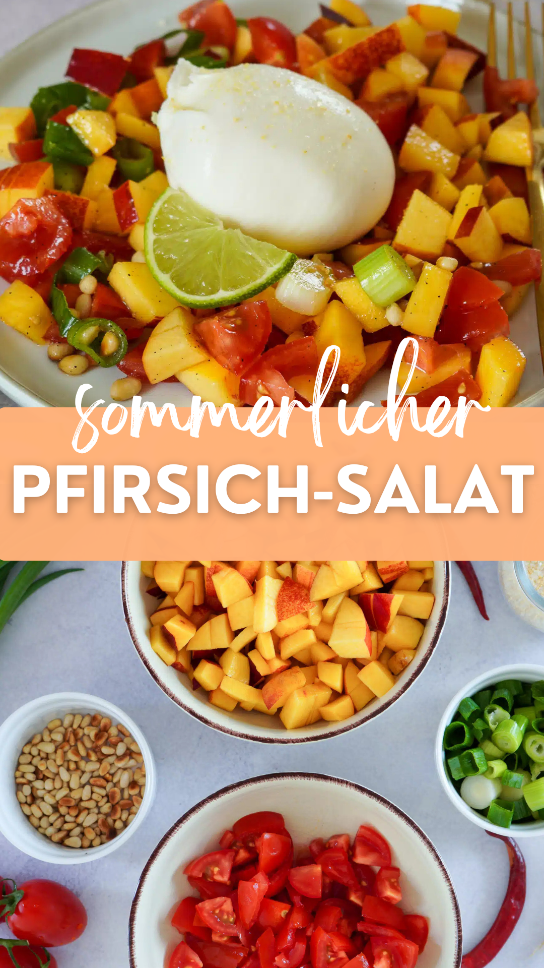 Pfirsich Salat mit Burrata