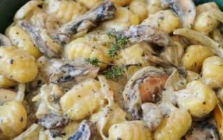 Gnocchi Champignon Pfanne mit Frischkäse | gesund