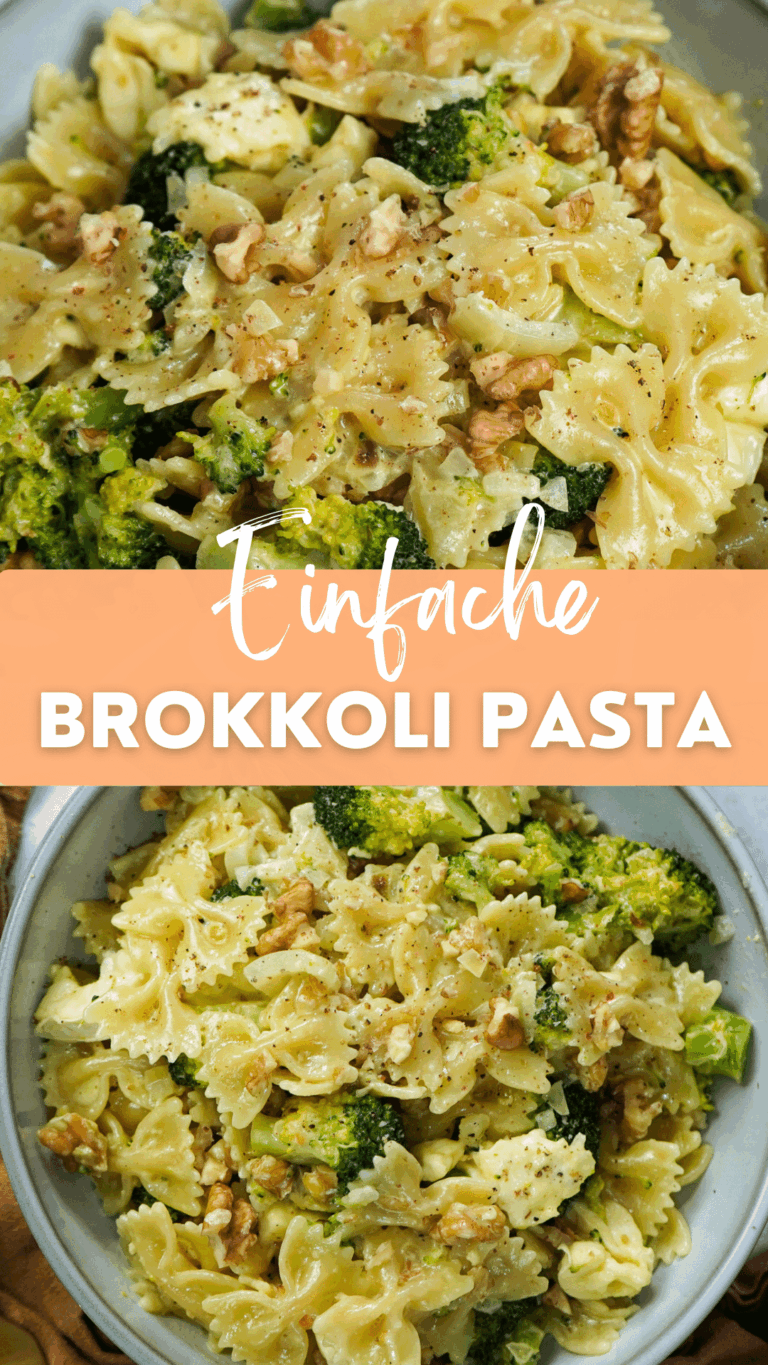 Nudeln mit Brokkoli und Käse-Sahne Soße