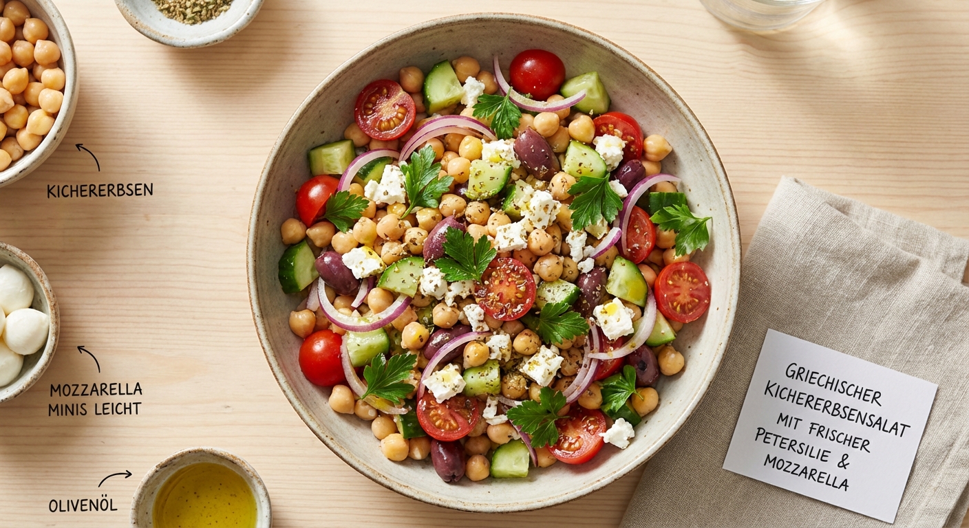 Griechischer Kichererbsensalat