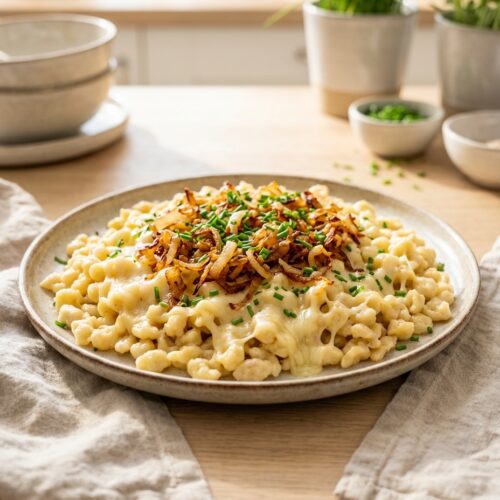 Vegetarische Käsespätzle