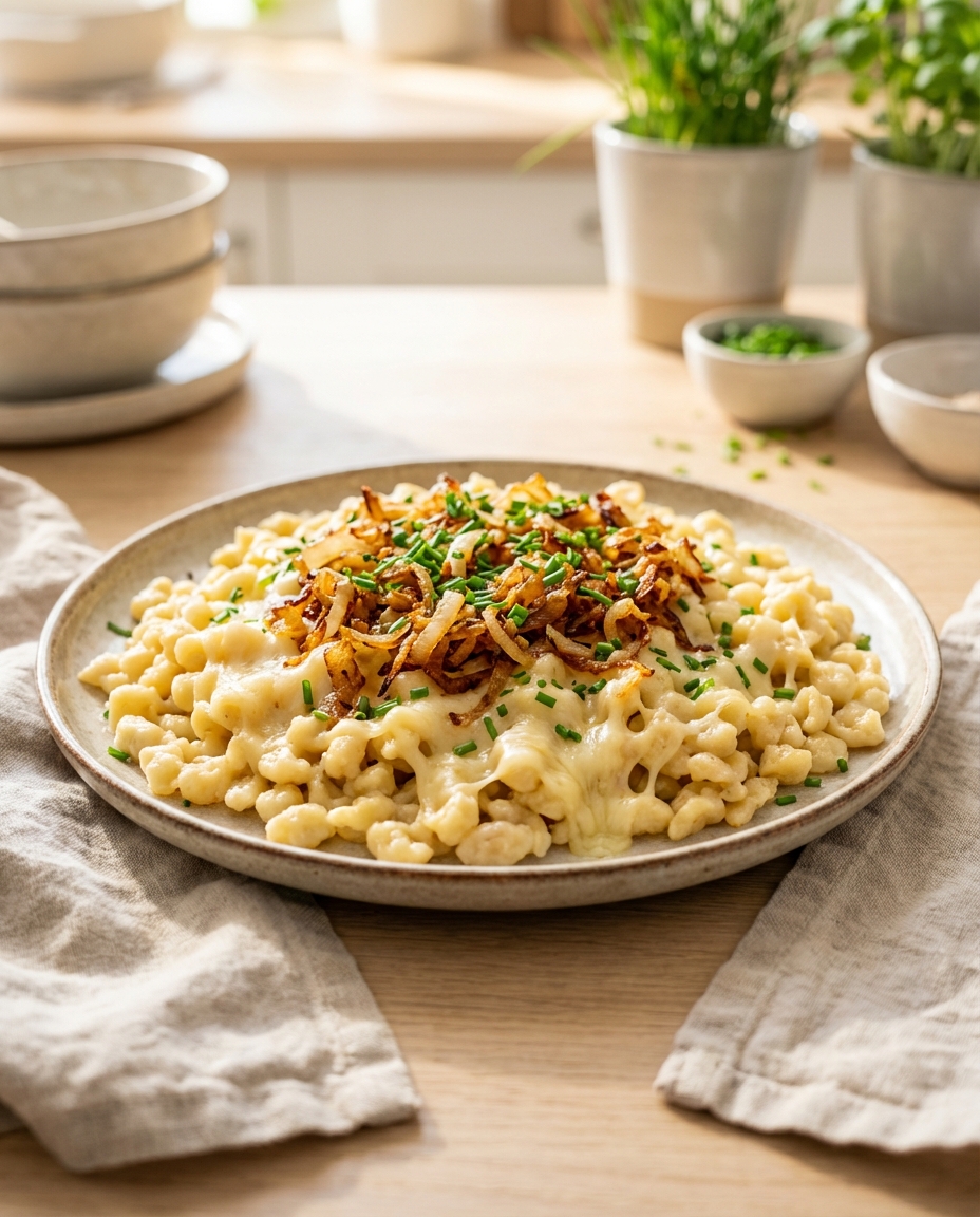 Vegetarische Käsespätzle