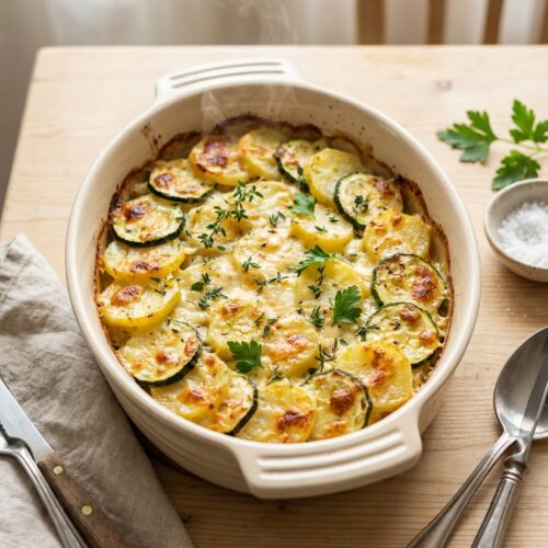 Zucchini-Auflauf mit Kartoffeln