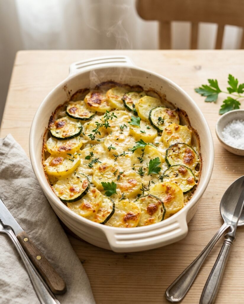 Zucchini-Auflauf mit Kartoffeln