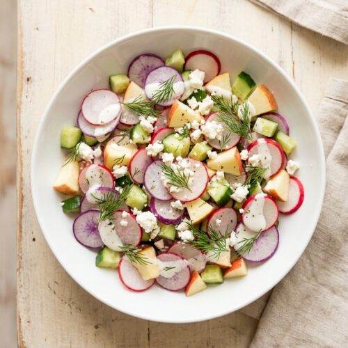 Radieschensalat mit Joghurt Dressing