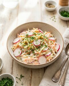 Cremiger Rettichsalat mit Apfel und Joghurt