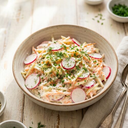 Cremiger Rettichsalat mit Apfel und Joghurt