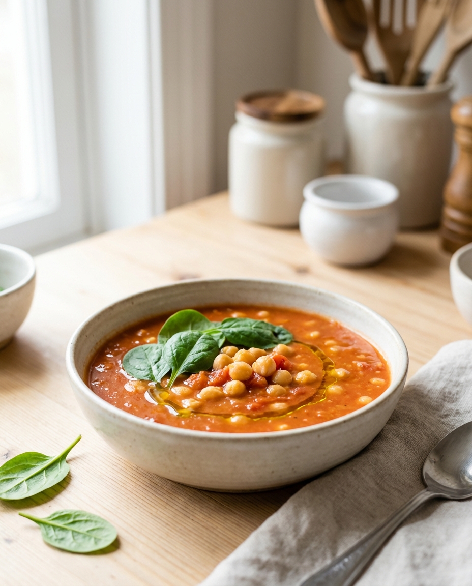 Kichererbsen-Tomaten Suppe