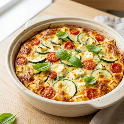 Zucchini-Feta Auflauf