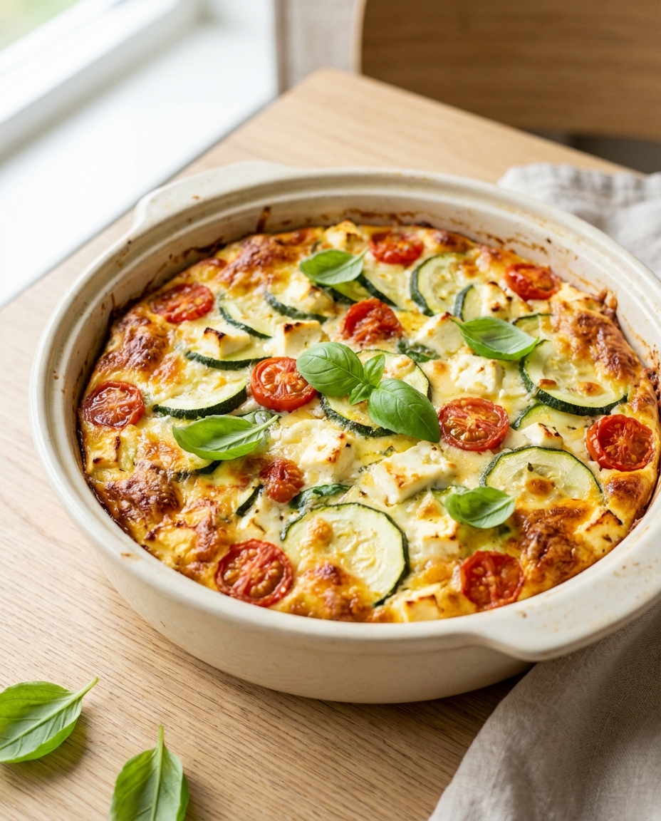 Zucchini-Feta Auflauf