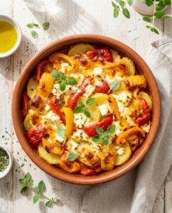 Paprika-Feta Auflauf mit Kartoffel