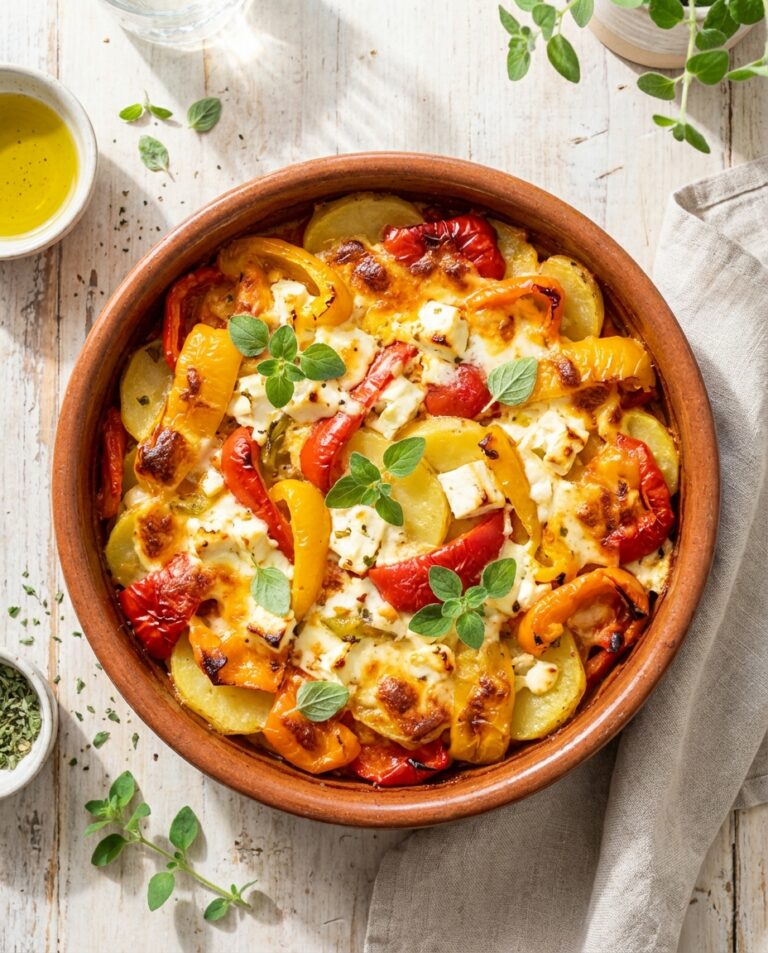 Paprika-Feta Auflauf mit Kartoffel