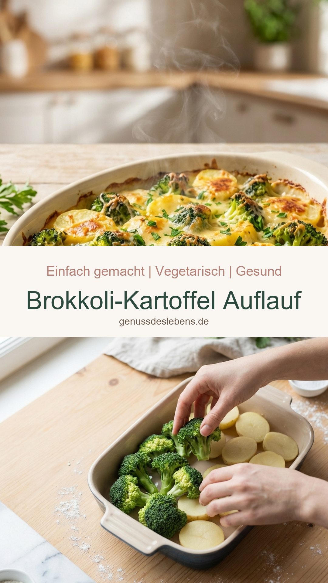 Brokkoli-Kartoffel Auflauf - Pin für Pinterest