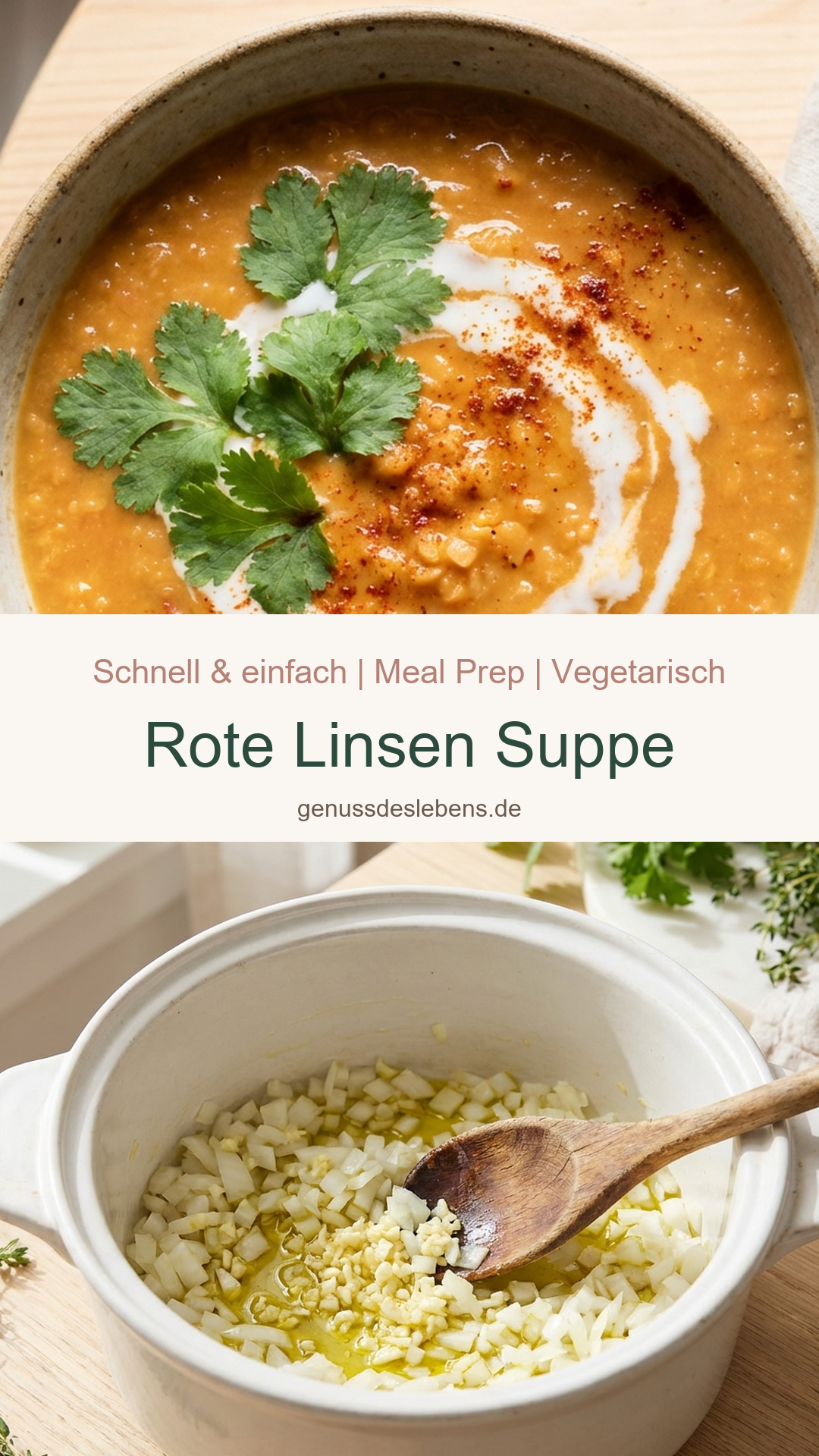 Rote Linsen Suppe - Pin für Pinterest