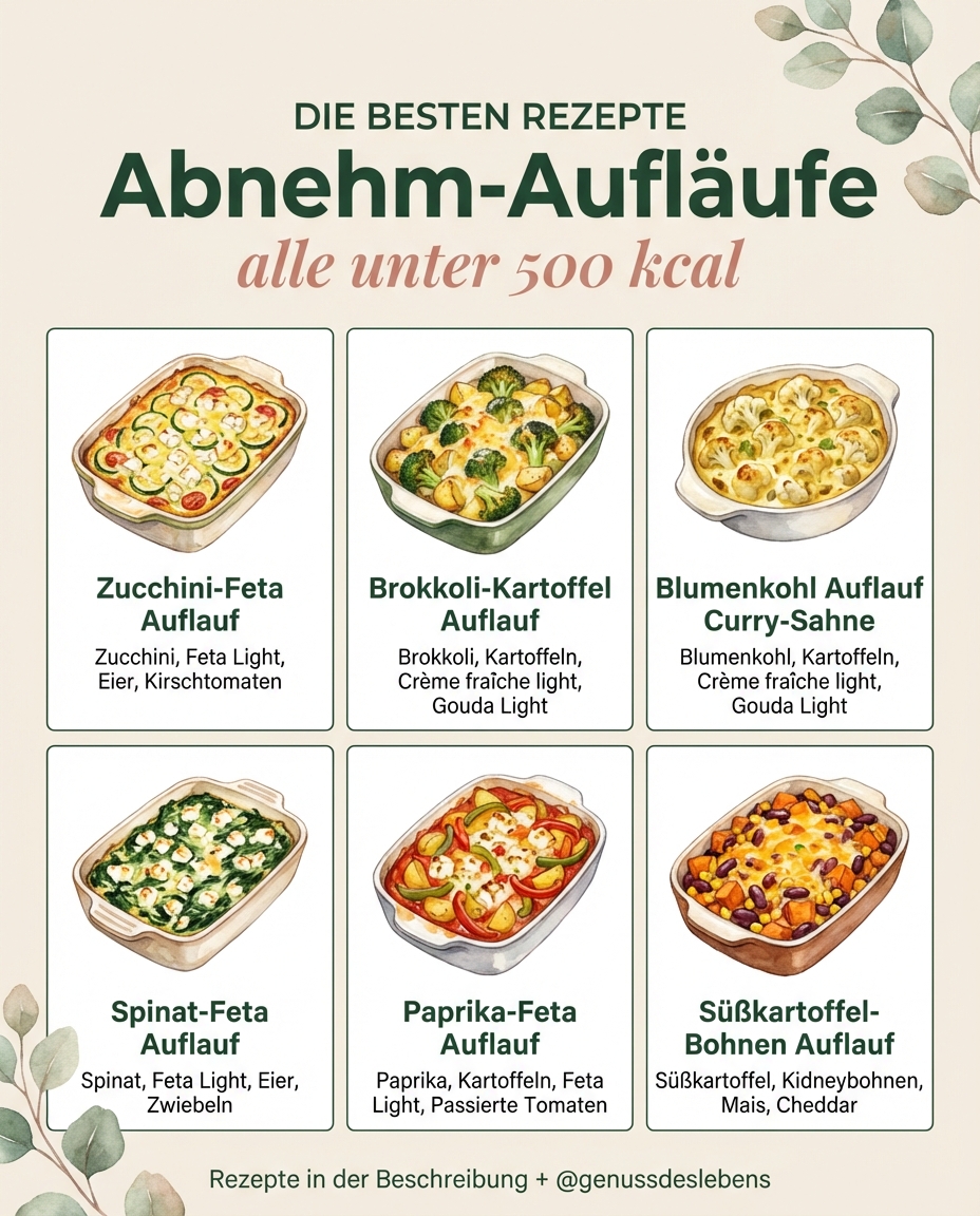 6 Abnehm-Aufläufe – alle unter 500 kcal