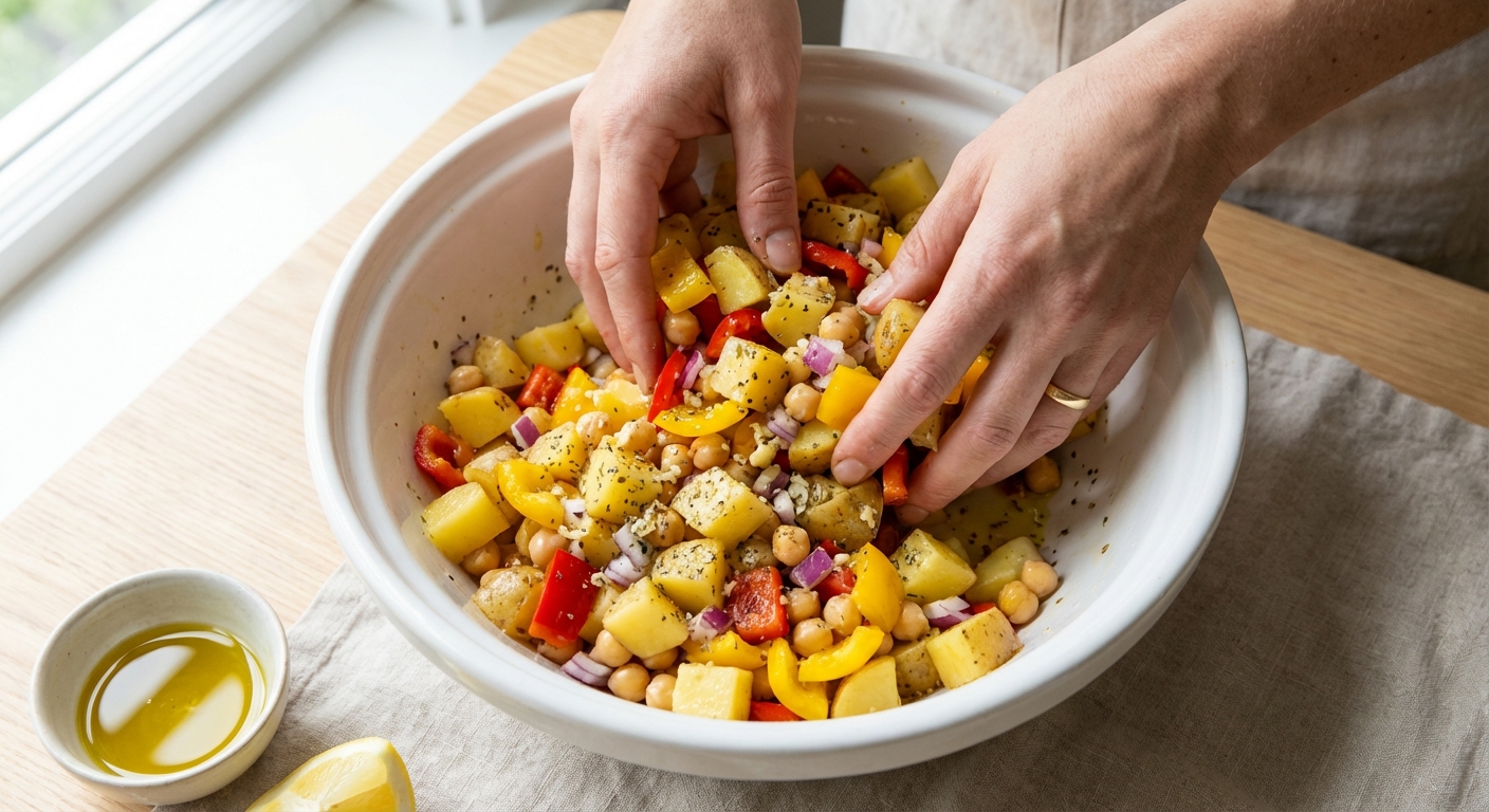 Griechische Ofenkartoffeln Zubereitung
