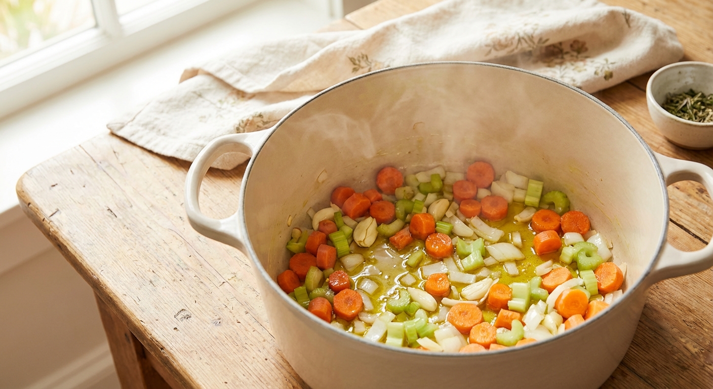 Bohnen-Gemüse Eintopf Zubereitung