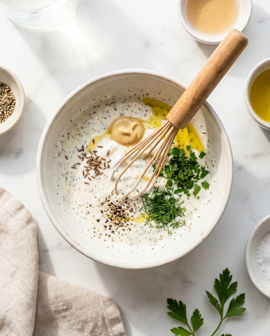 Cremiger Rettichsalat mit Apfel und Joghurt Zubereitung
