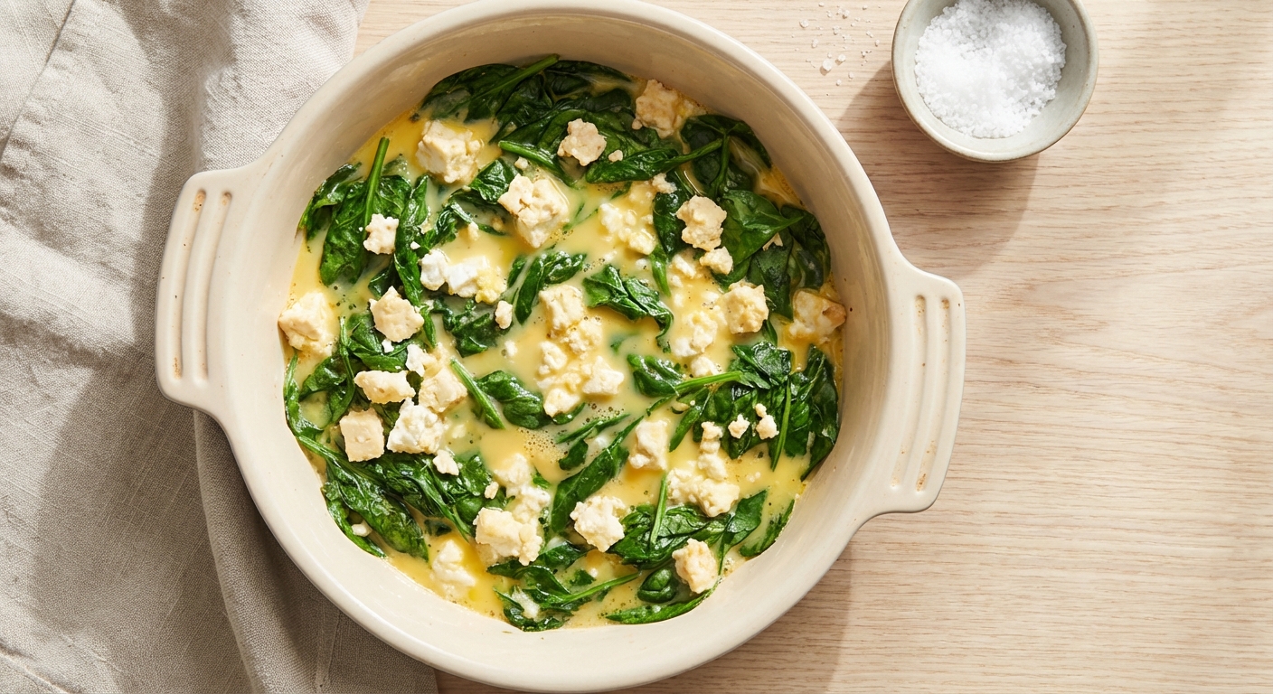 Spinat-Feta Auflauf Zubereitung