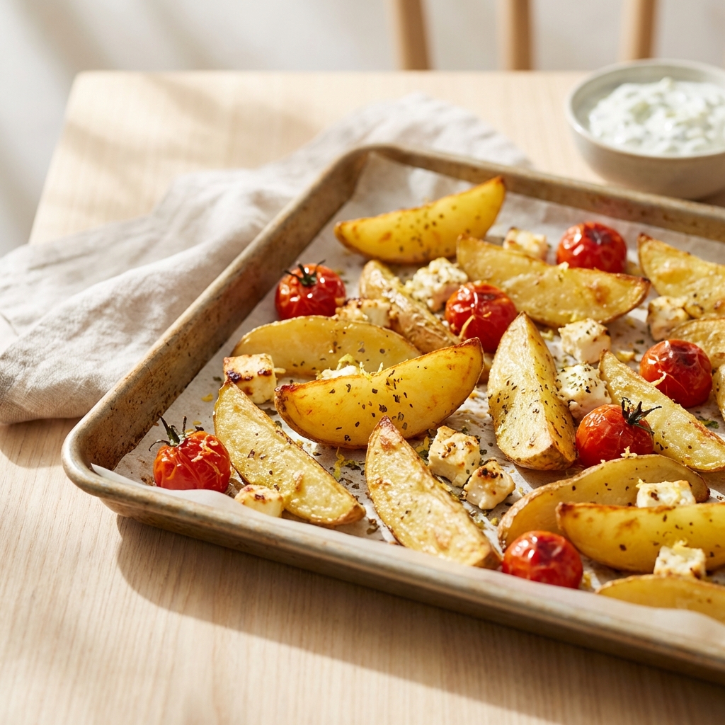 Griechische Ofenkartoffeln Zubereitung