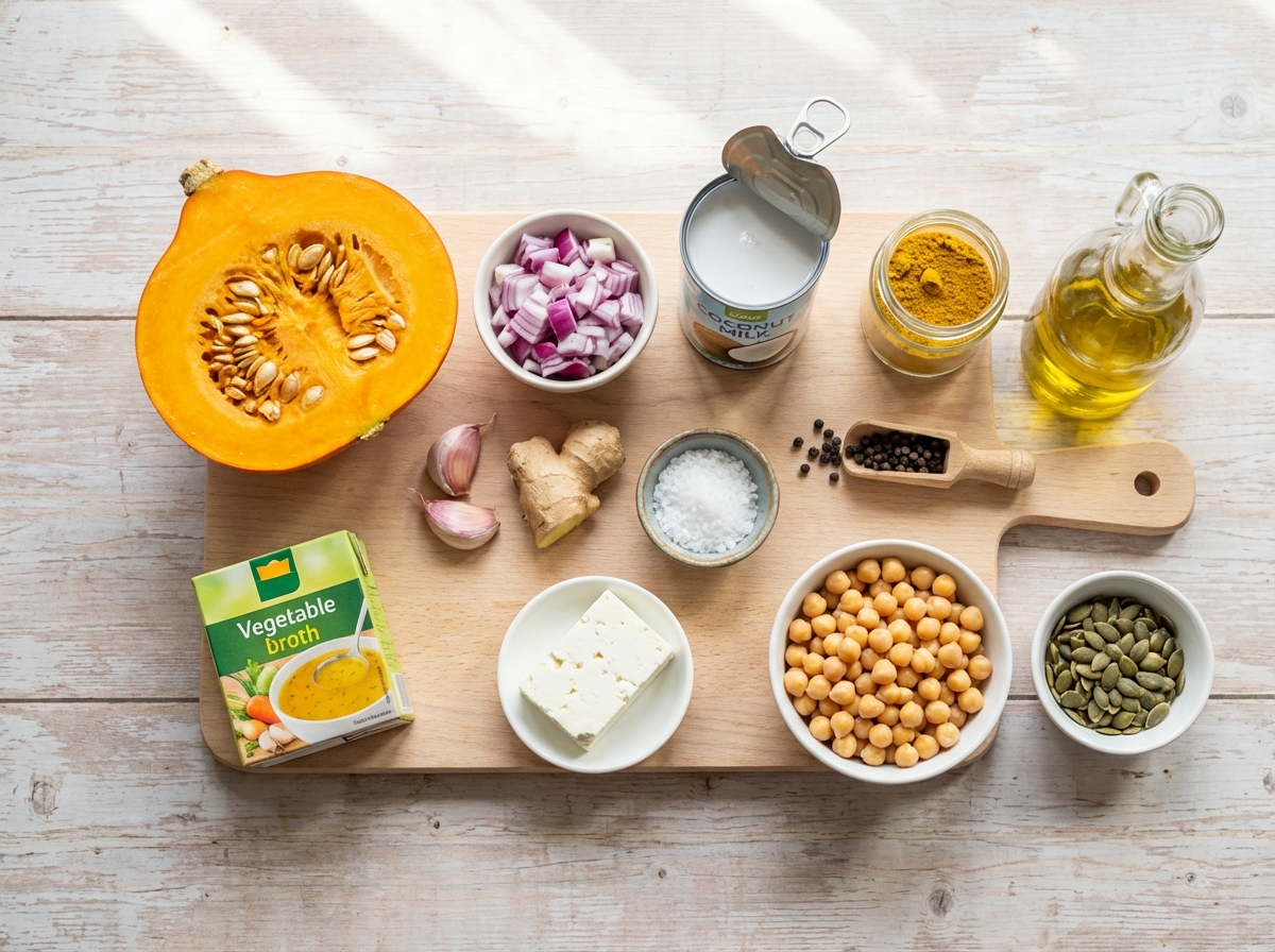 Zutaten für Einfache Kürbissuppe Rezept
