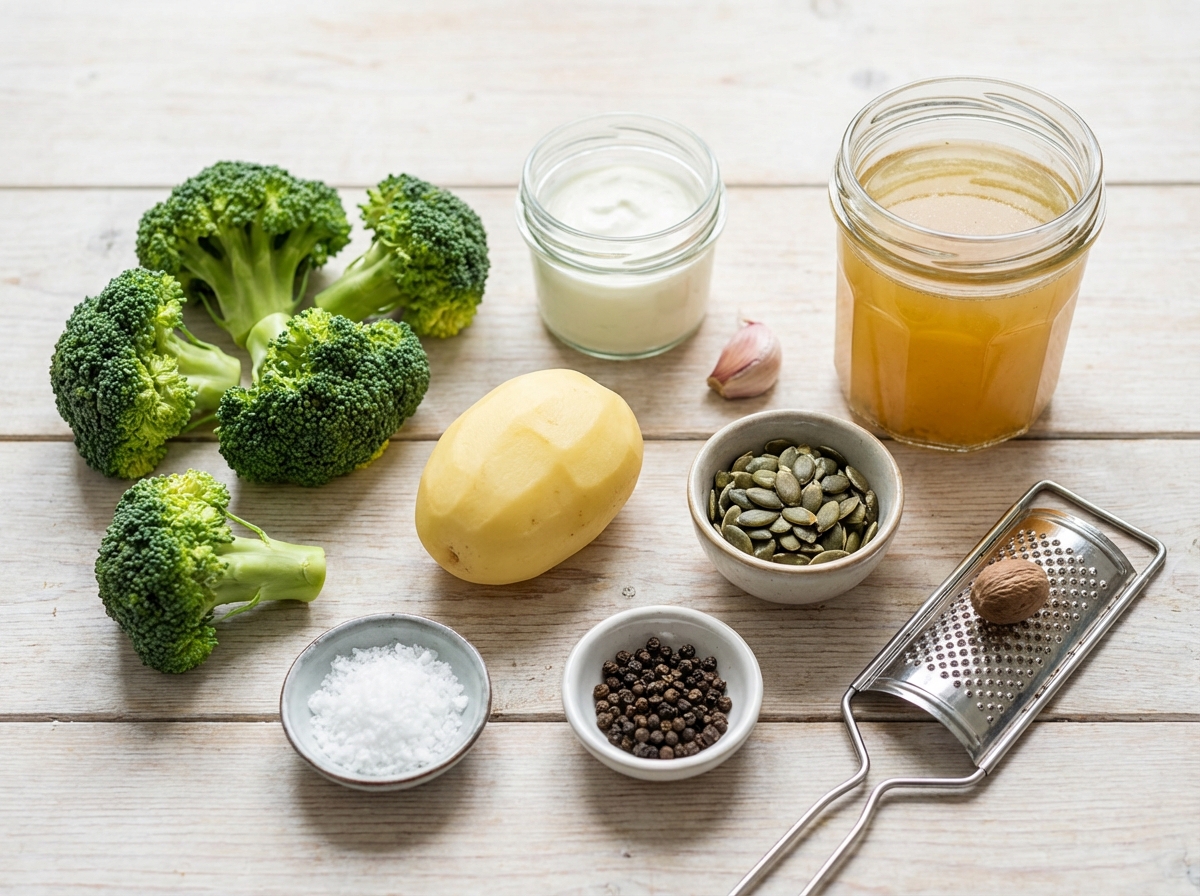 Zutaten für Brokkoli-Creme Suppe