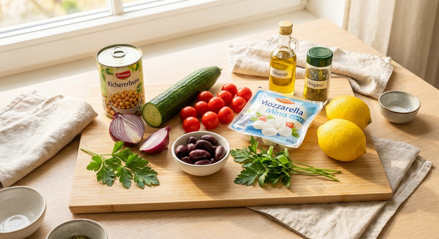 Zutaten für Griechischer Kichererbsensalat
