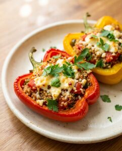 Gefüllte Paprika mit Quinoa und Feta