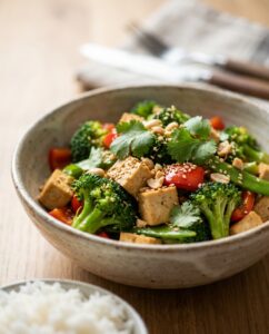 Asiatische Brokkoli-Tofu-Pfanne