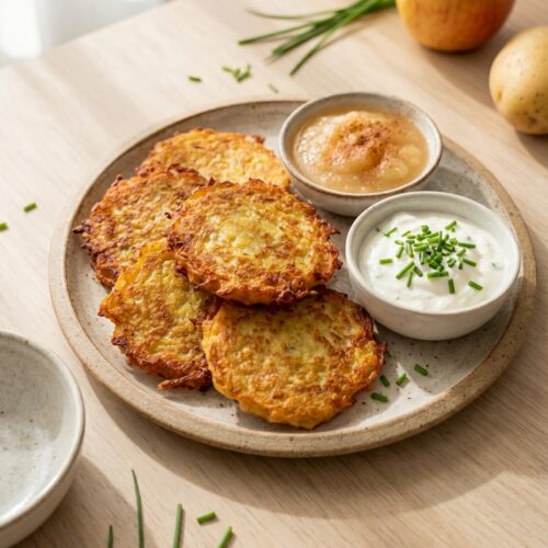 Omas Kartoffelpuffer mit Apfelmus: Proteinreich & Leicht