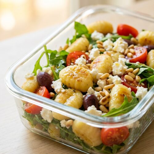 Gnocchi-Salat to Go mit Feta und Rucola
