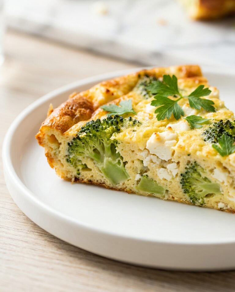 Schnelle Brokkoli-Feta-Quiche ohne Boden