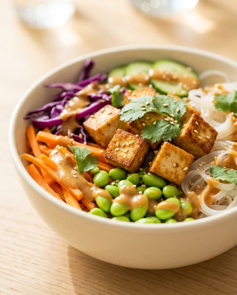 Asia Bowl mit Erdnuss-Dressing