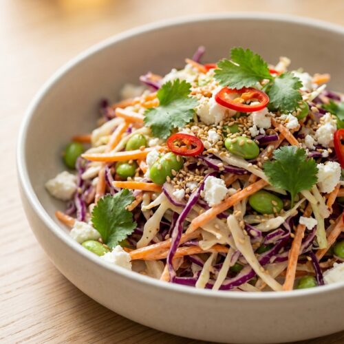 Asia Coleslaw mit Sesam-Dressing