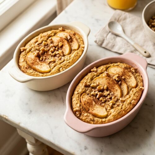 Baked Oats mit Apfel und Zimt