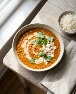 Indisches Linsen Dal mit Kokosmilch