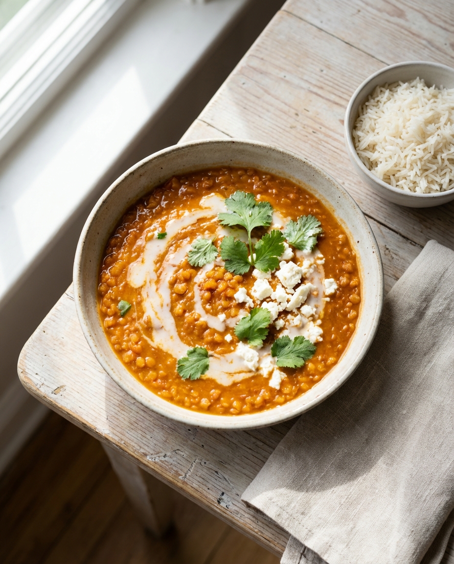 Indisches Linsen Dal mit Kokosmilch