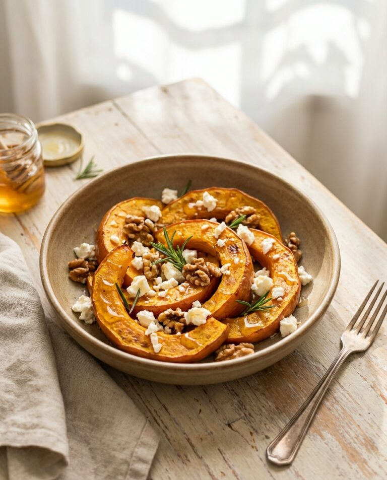 Ofenkürbis mit Feta und Walnüssen