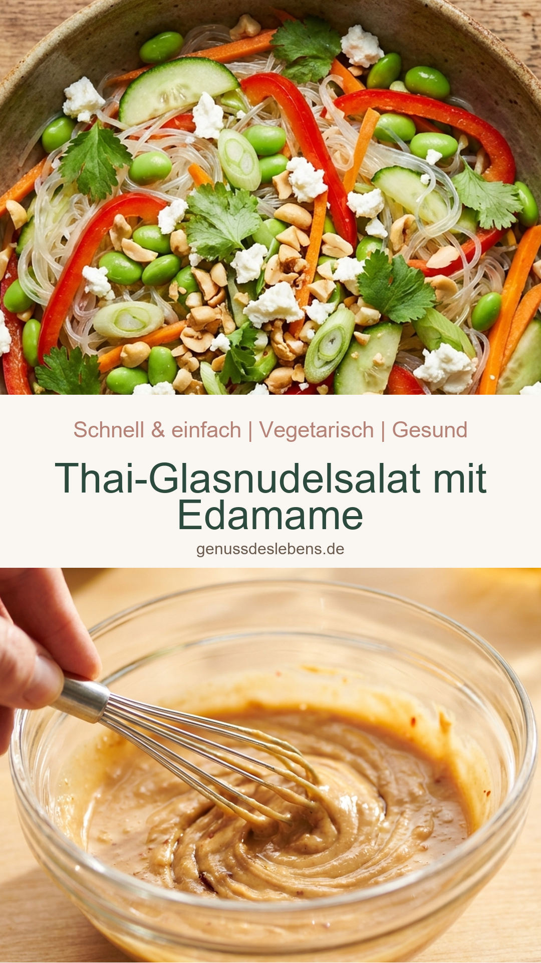 Thai-Glasnudelsalat mit Edamame - Pin für Pinterest