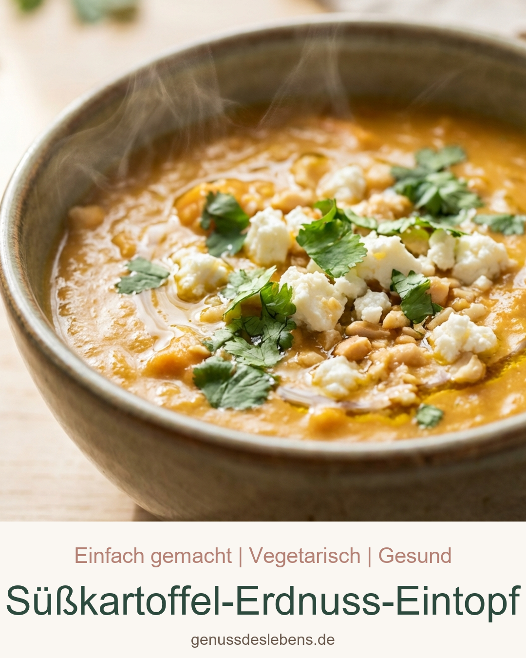 Süßkartoffel-Erdnuss-Eintopf - Pin für Pinterest