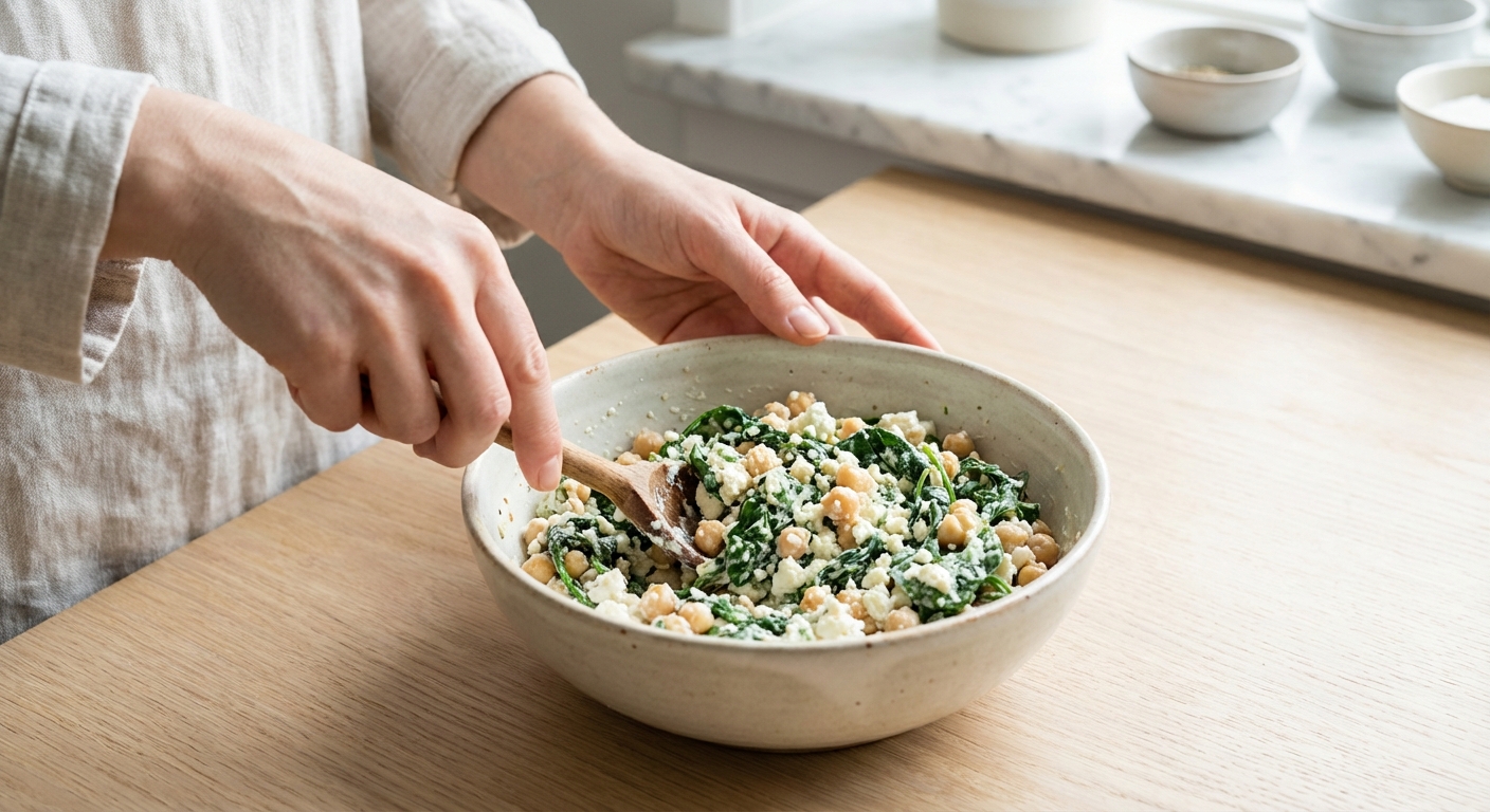 Spinat-Lasagne mit Feta Zubereitung