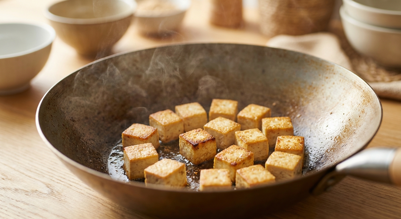 Thai-Gemüse-Curry mit Kokosmilch und Tofu Zubereitung