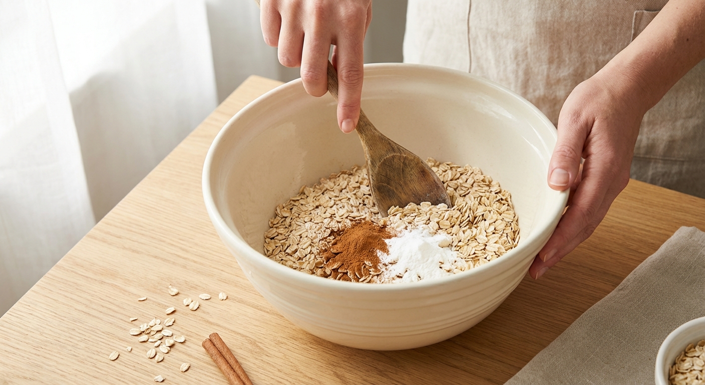 Baked Oats mit Apfel und Zimt Zubereitung